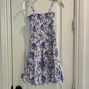 Janie and Jack Purple and White Floral Dress